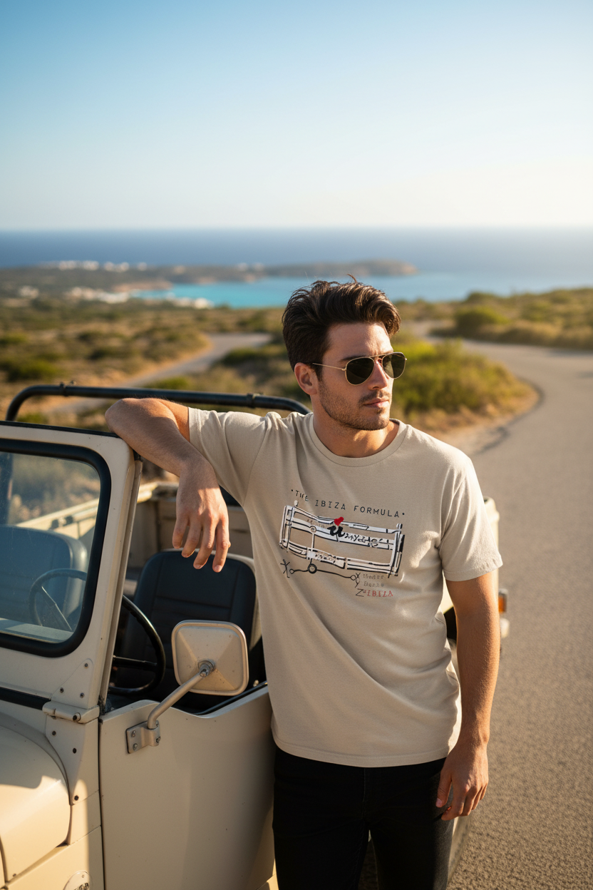 URCHIN 'IBIZA FORMULA' Unisex T Shirt. Light Colours.