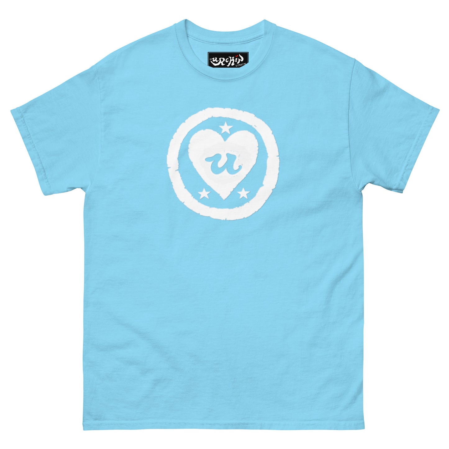 URCHIN-'LOVE U' White Logo. Cotton T Shirt. Choice of Colours. Unisex