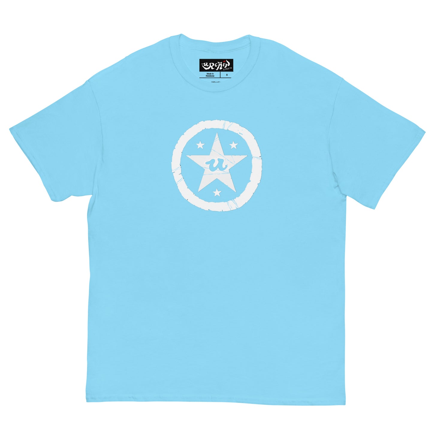 URCHIN Clothes -'U STAR' White Logo T Shirt. Choice of Colours. Unisex.