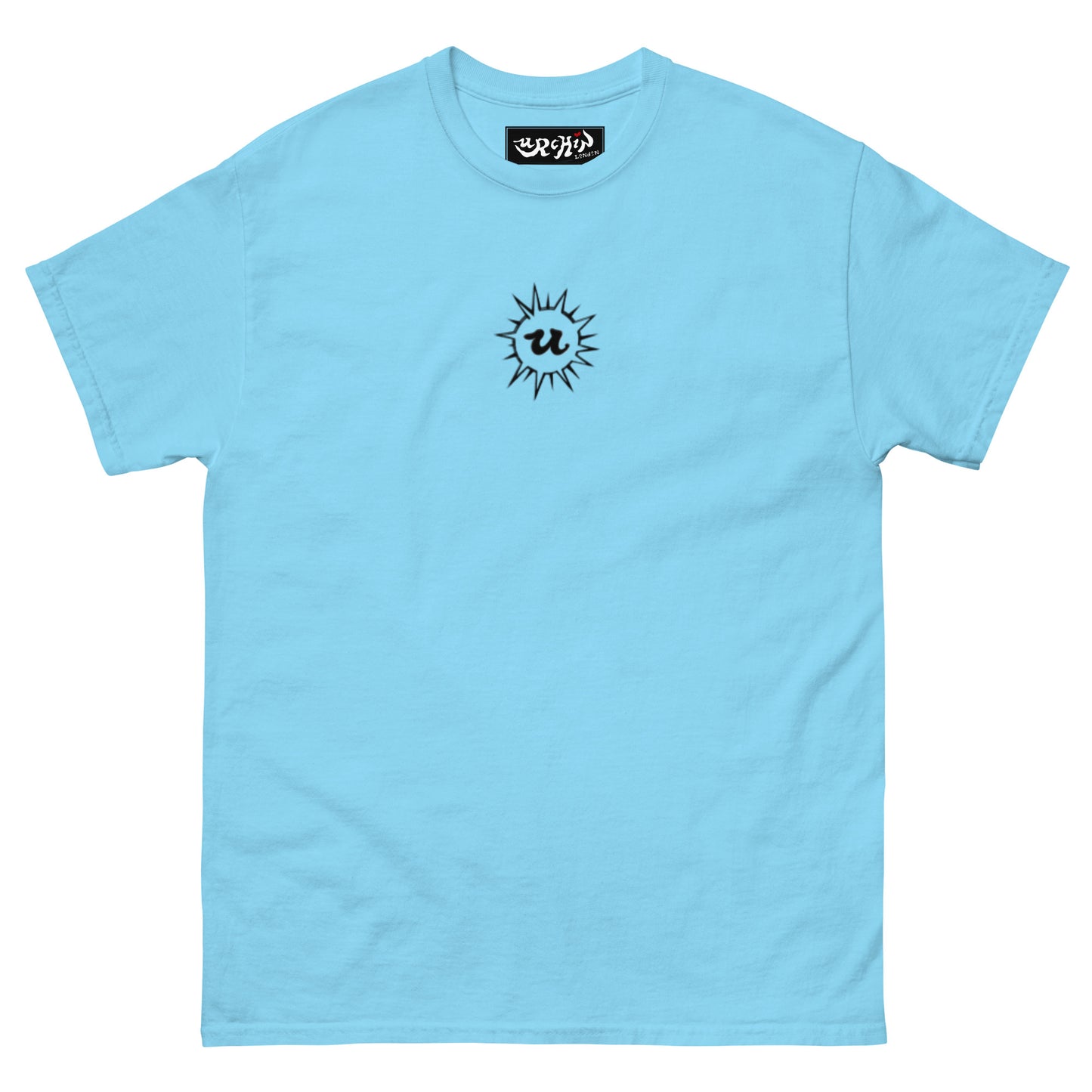 URCHIN 'U' URCHIN 2024 logo. Black. T Shirt. Choice of Colours. Unisex.