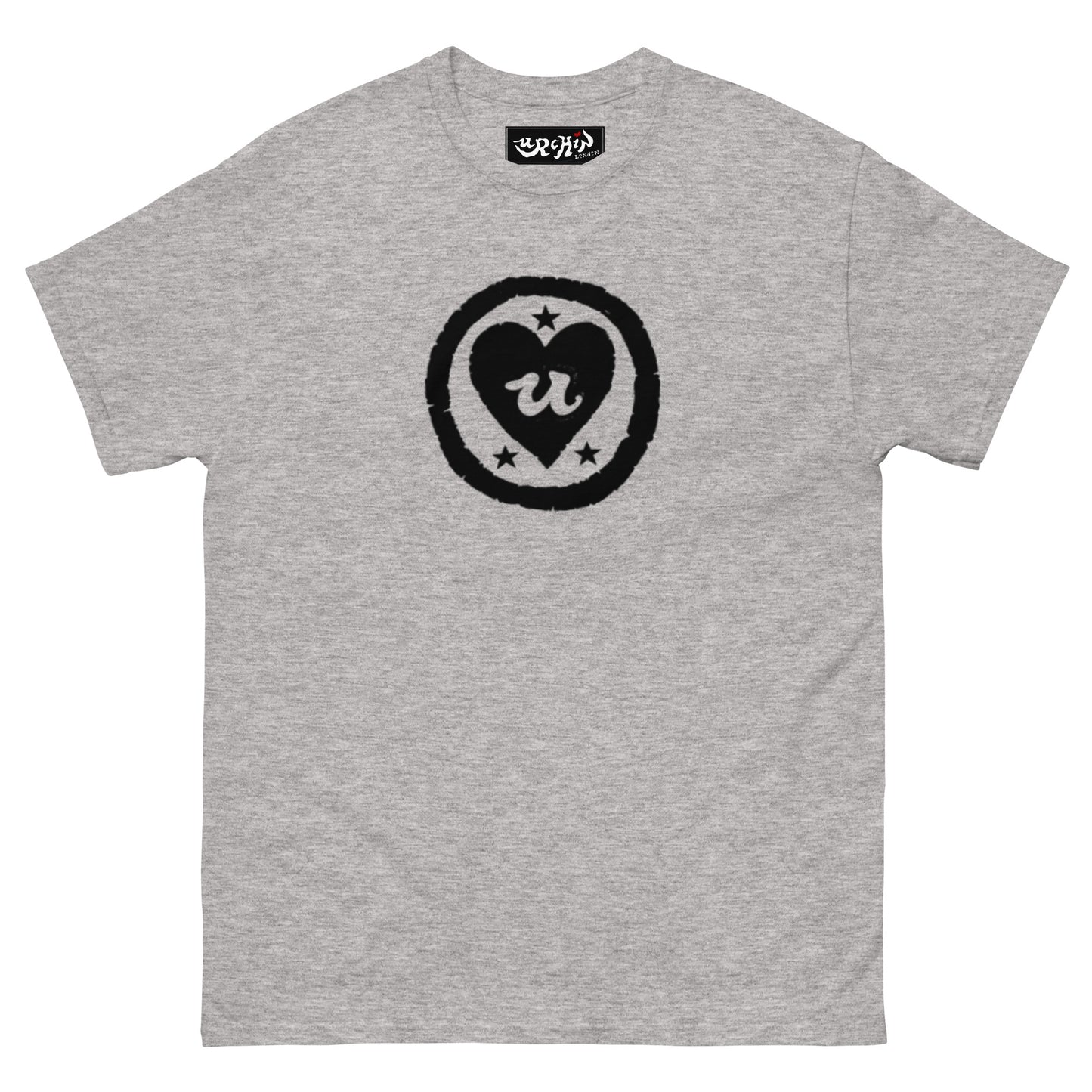 URCHIN-'LOVE U' Black Logo. Unisex Cotton T Shirt. Choice of Colours. Choice of Sizes.