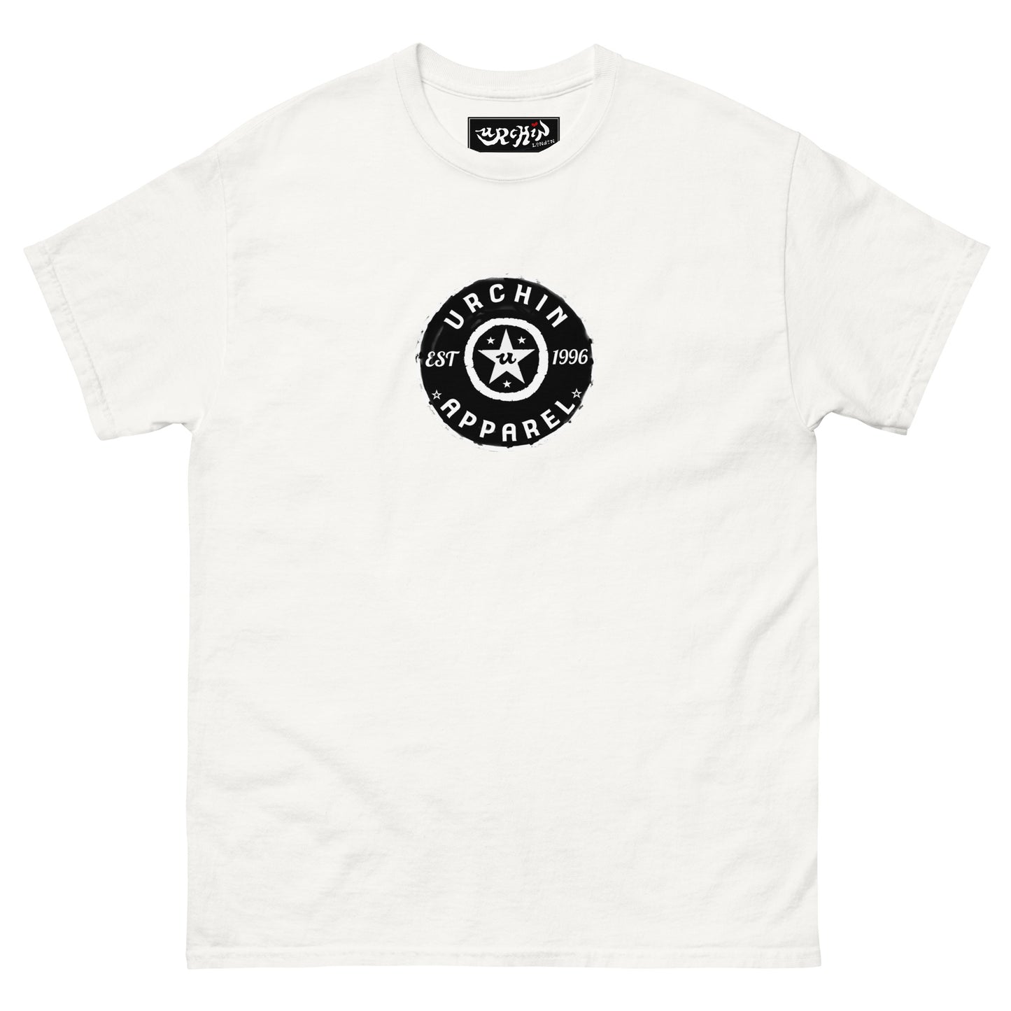 URCHIN 'Urchin Apparel U Star' B &W Logo. Choice of Colours. Unisex.