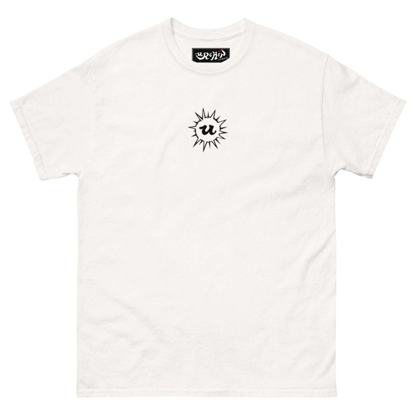 URCHIN 'U' URCHIN 2024 logo. Black. T Shirt. Choice of Colours. Unisex.