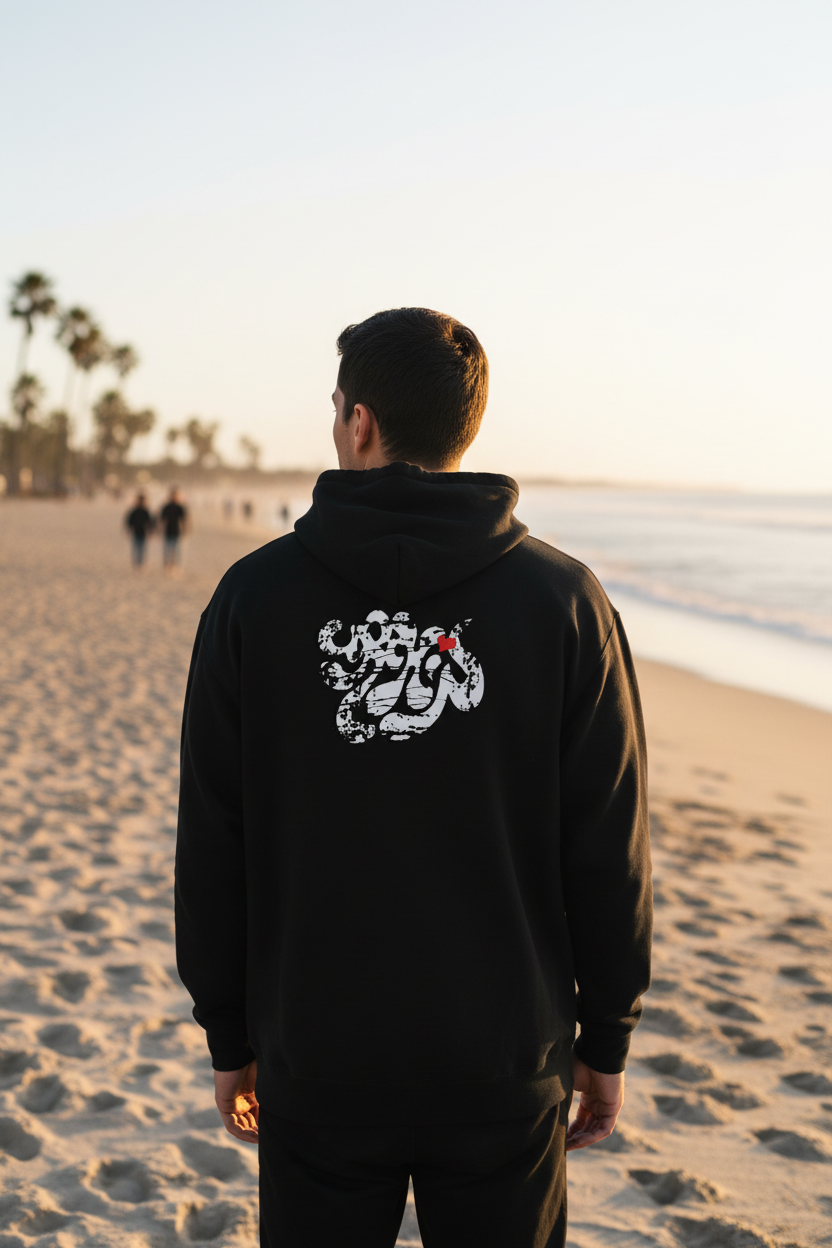 URCHIN 'SOFT URCHIN' Embroidered White Logo. Unisex heavy blend zip hoodie.