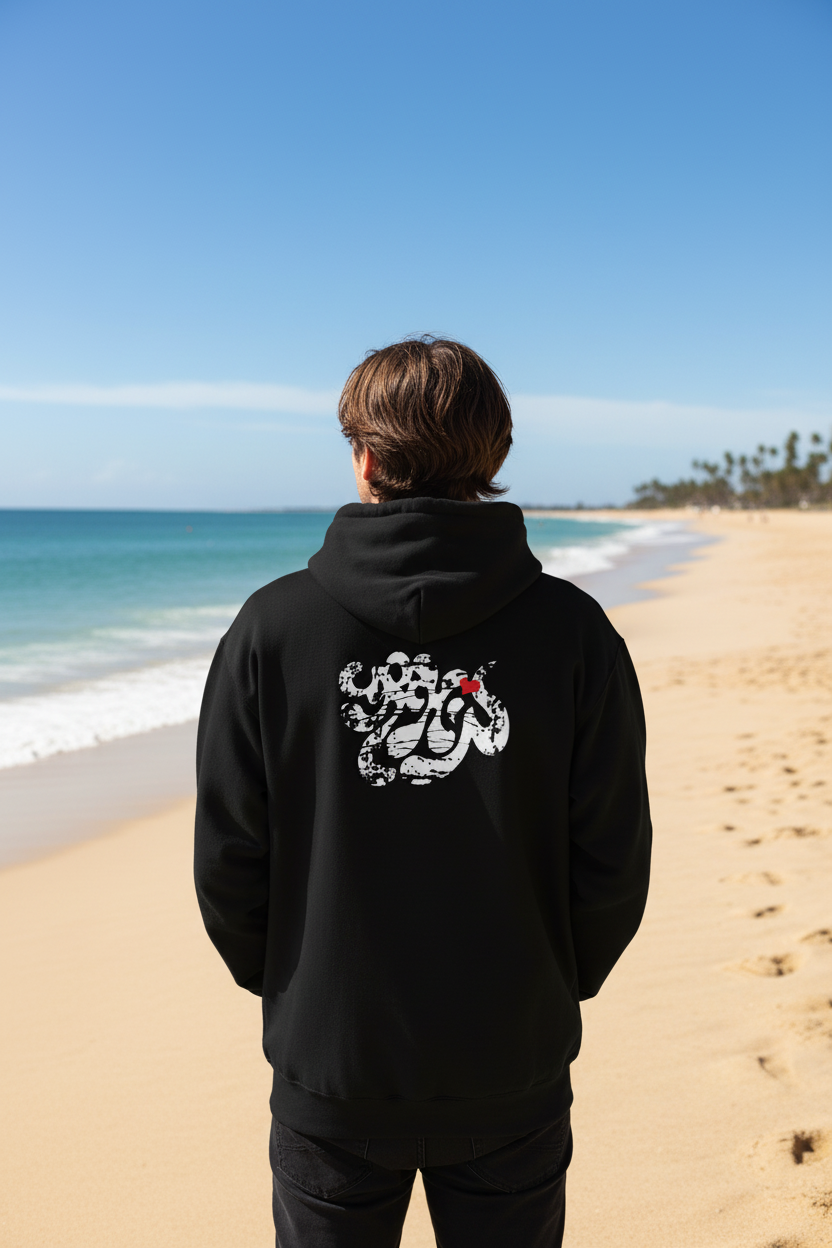 URCHIN 'SOFT URCHIN' Embroidered White Logo. Unisex heavy blend zip hoodie.