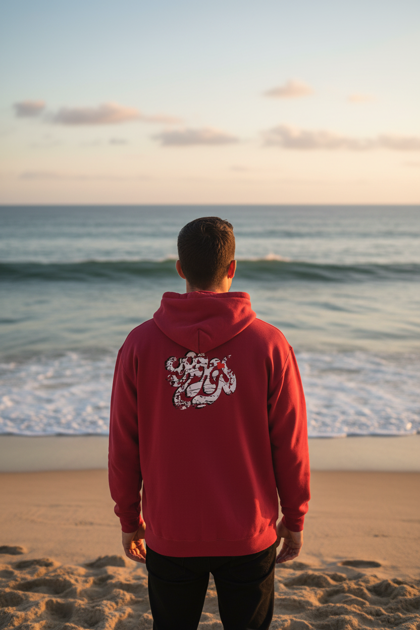 URCHIN 'SOFT URCHIN' Embroidered White Logo. Unisex heavy blend zip hoodie.