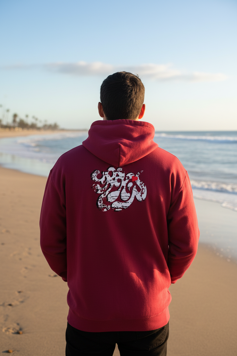 URCHIN 'SOFT URCHIN' Embroidered White Logo. Unisex heavy blend zip hoodie.