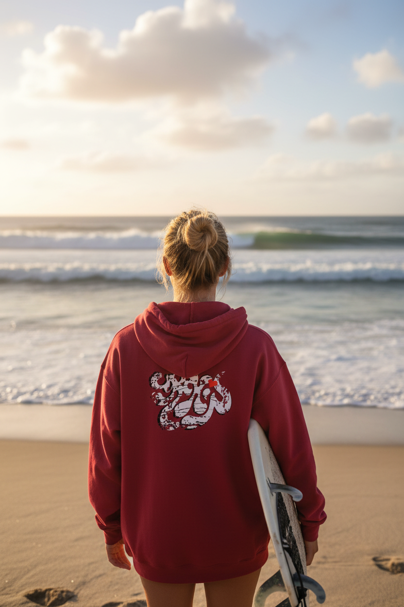 URCHIN 'SOFT URCHIN' Embroidered White Logo. Unisex heavy blend zip hoodie.