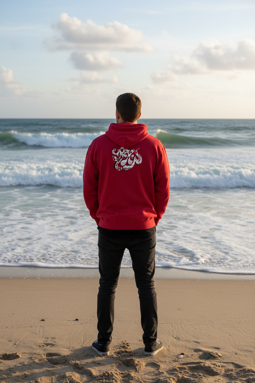 URCHIN 'SOFT URCHIN' Embroidered White Logo. Unisex heavy blend zip hoodie.