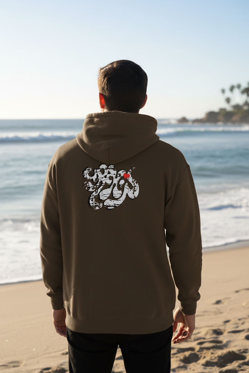 URCHIN 'SOFT URCHIN' Embroidered White Logo. Unisex heavy blend zip hoodie.
