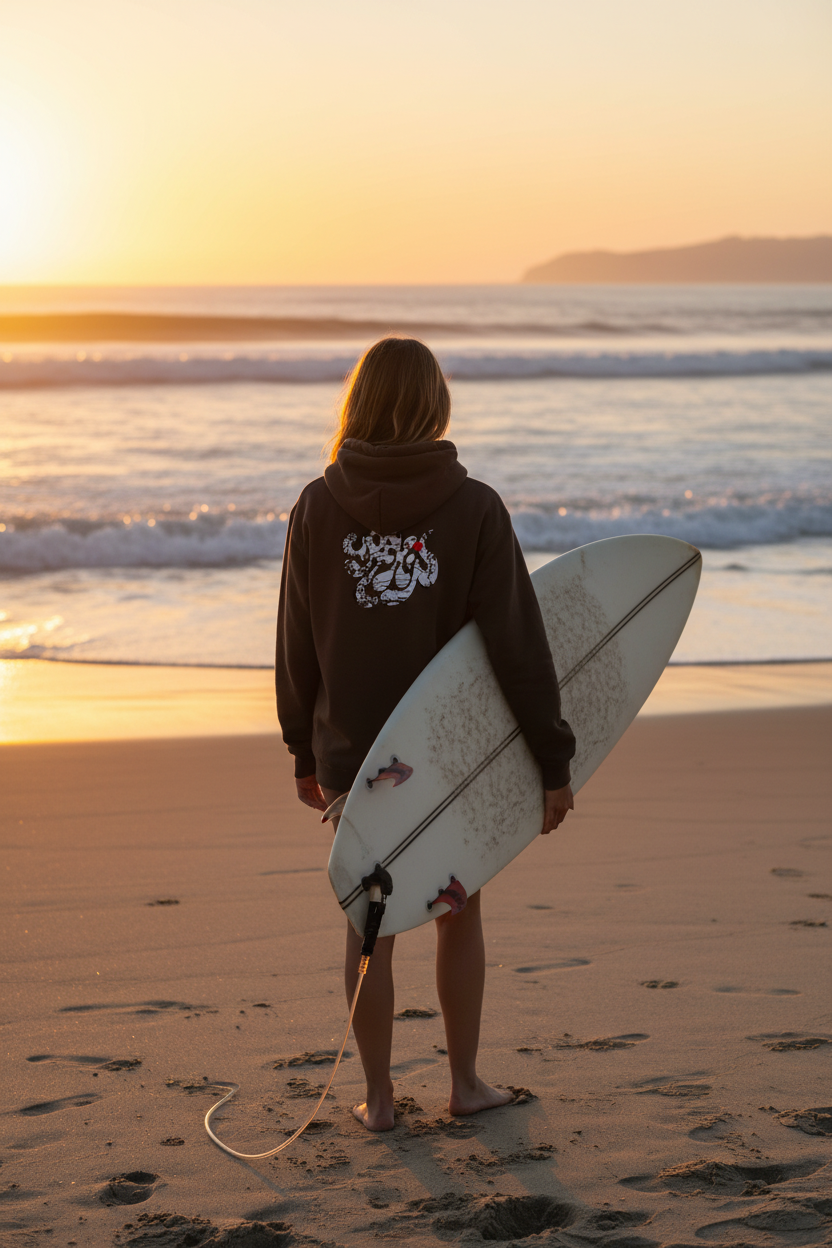 URCHIN 'SOFT URCHIN' Embroidered White Logo. Unisex heavy blend zip hoodie.