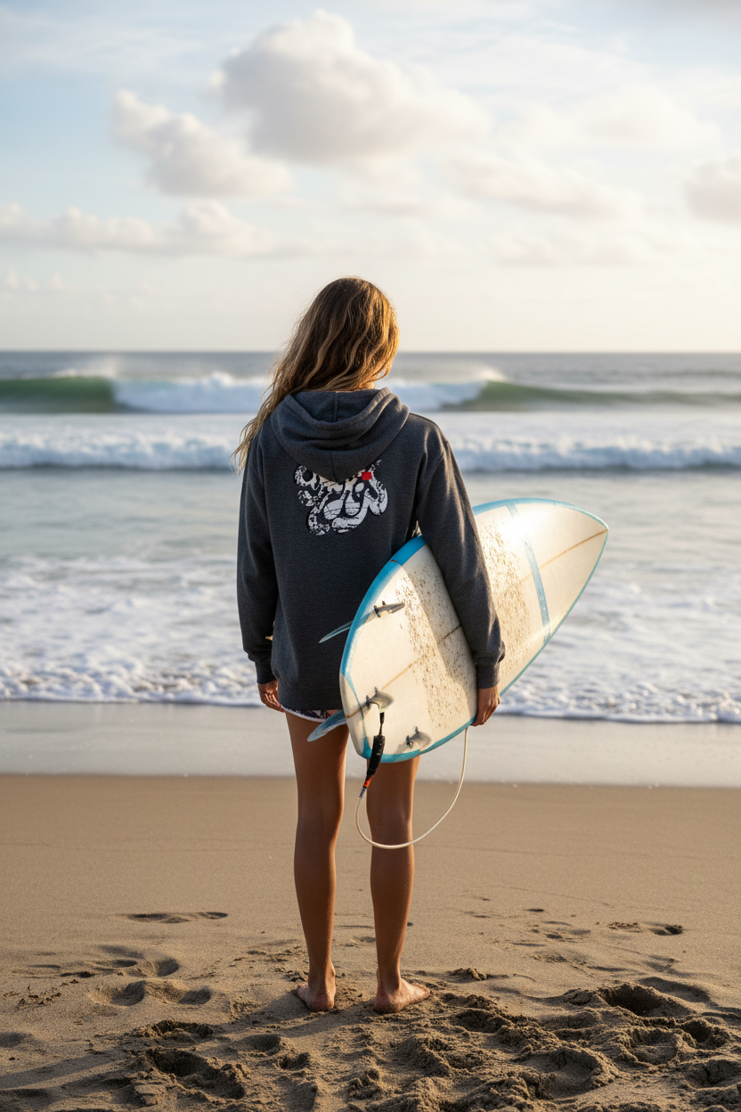 URCHIN 'SOFT URCHIN' Embroidered White Logo. Unisex heavy blend zip hoodie.