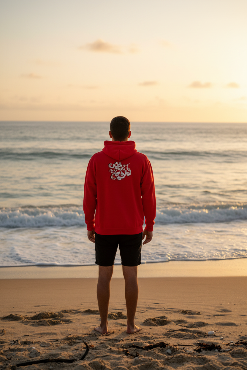 URCHIN 'SOFT URCHIN' Embroidered White Logo. Unisex heavy blend zip hoodie.