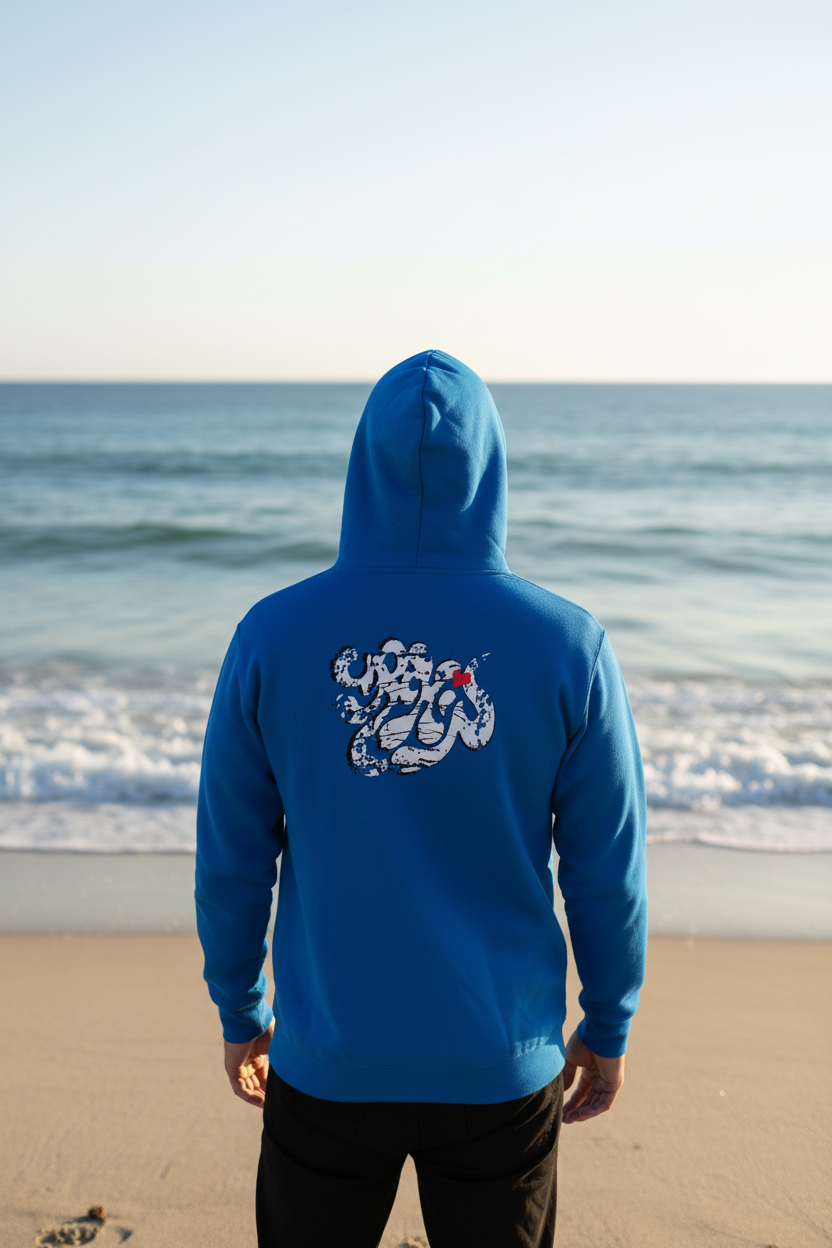 URCHIN 'SOFT URCHIN' Embroidered White Logo. Unisex heavy blend zip hoodie.