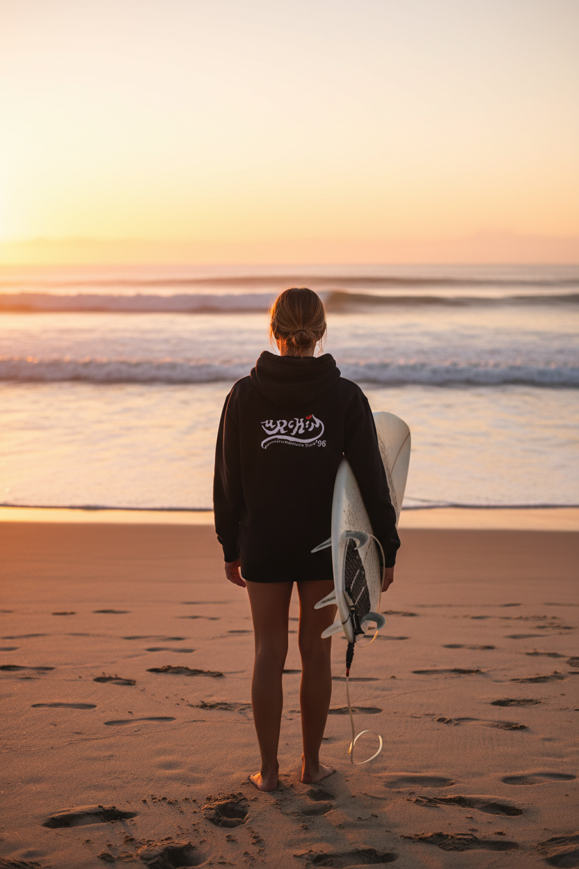URCHIN 'SOFT URCHIN' WHITE LOGO Unisex Hoodie. Choice of Colours.
