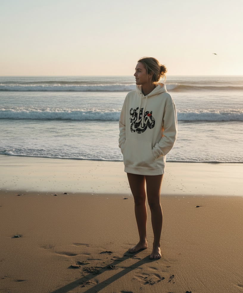 URCHIN 'SOFT URCHIN' BLACK LOGO Unisex Hoodie. Choice of Colours.