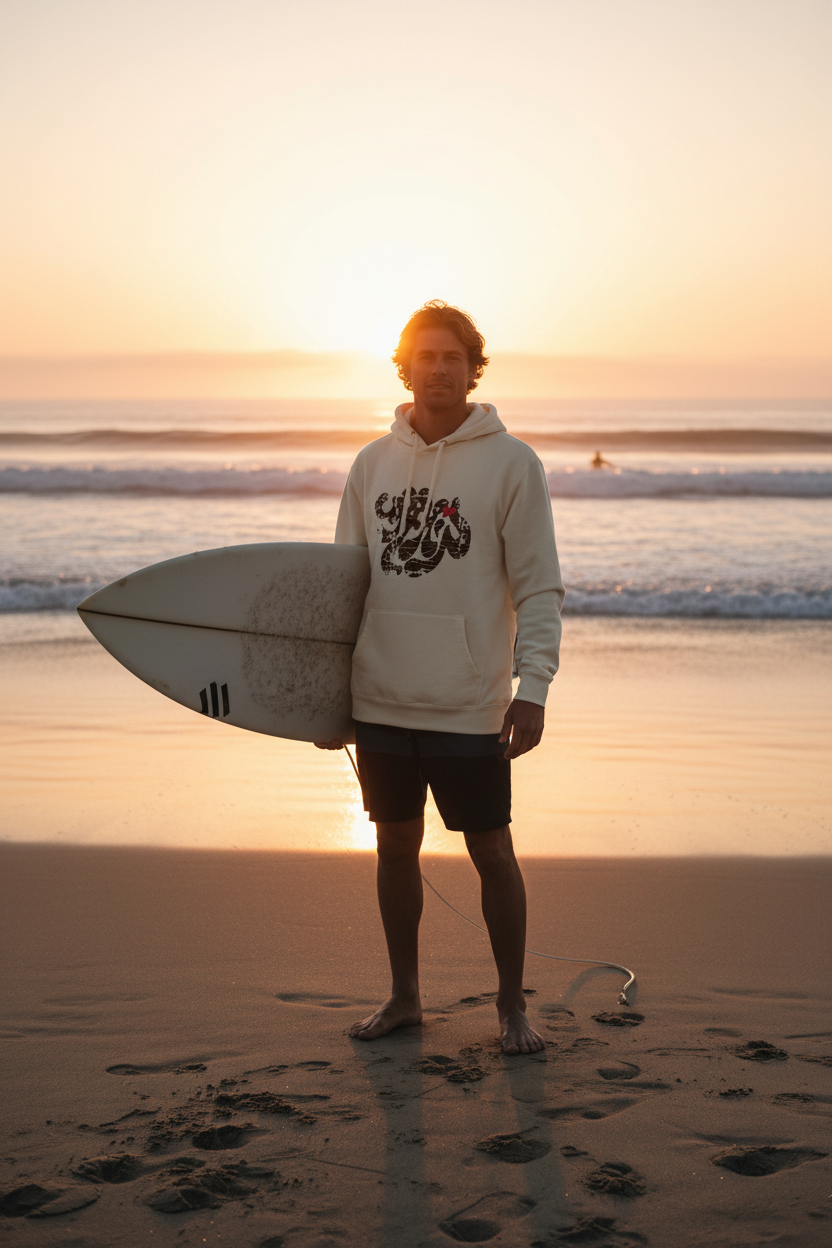 URCHIN 'SOFT URCHIN' BLACK LOGO Unisex Hoodie. Choice of Colours.