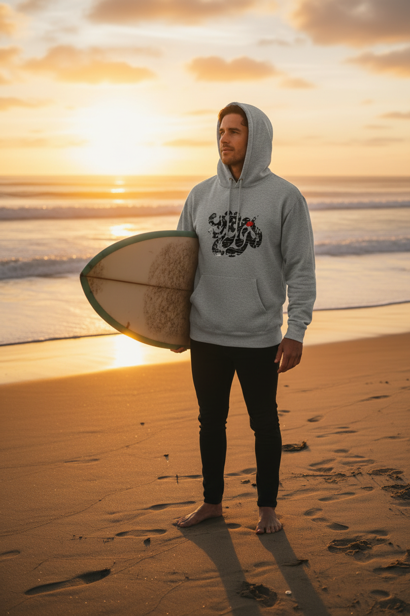 URCHIN 'SOFT URCHIN' BLACK LOGO Unisex Hoodie. Choice of Colours.
