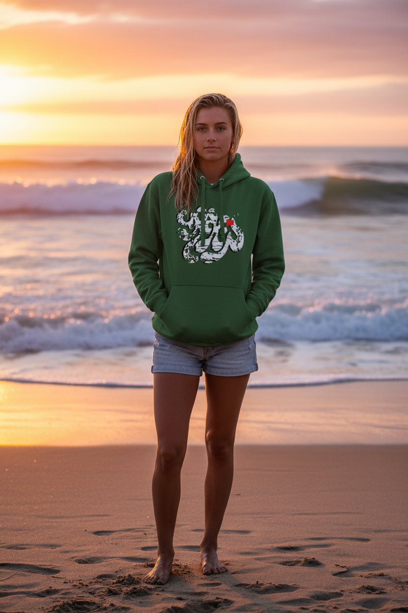 URCHIN 'SOFT URCHIN' WHITE LOGO Unisex Hoodie. Choice of Colours.