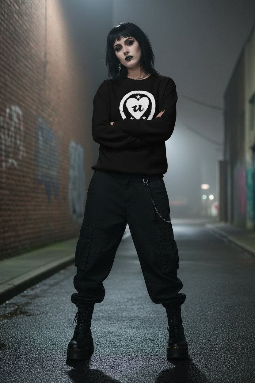 URCHIN 'LOVE U' White Logo. Premium Cotton Sweatshirt. Choice of Colours. Unisex.