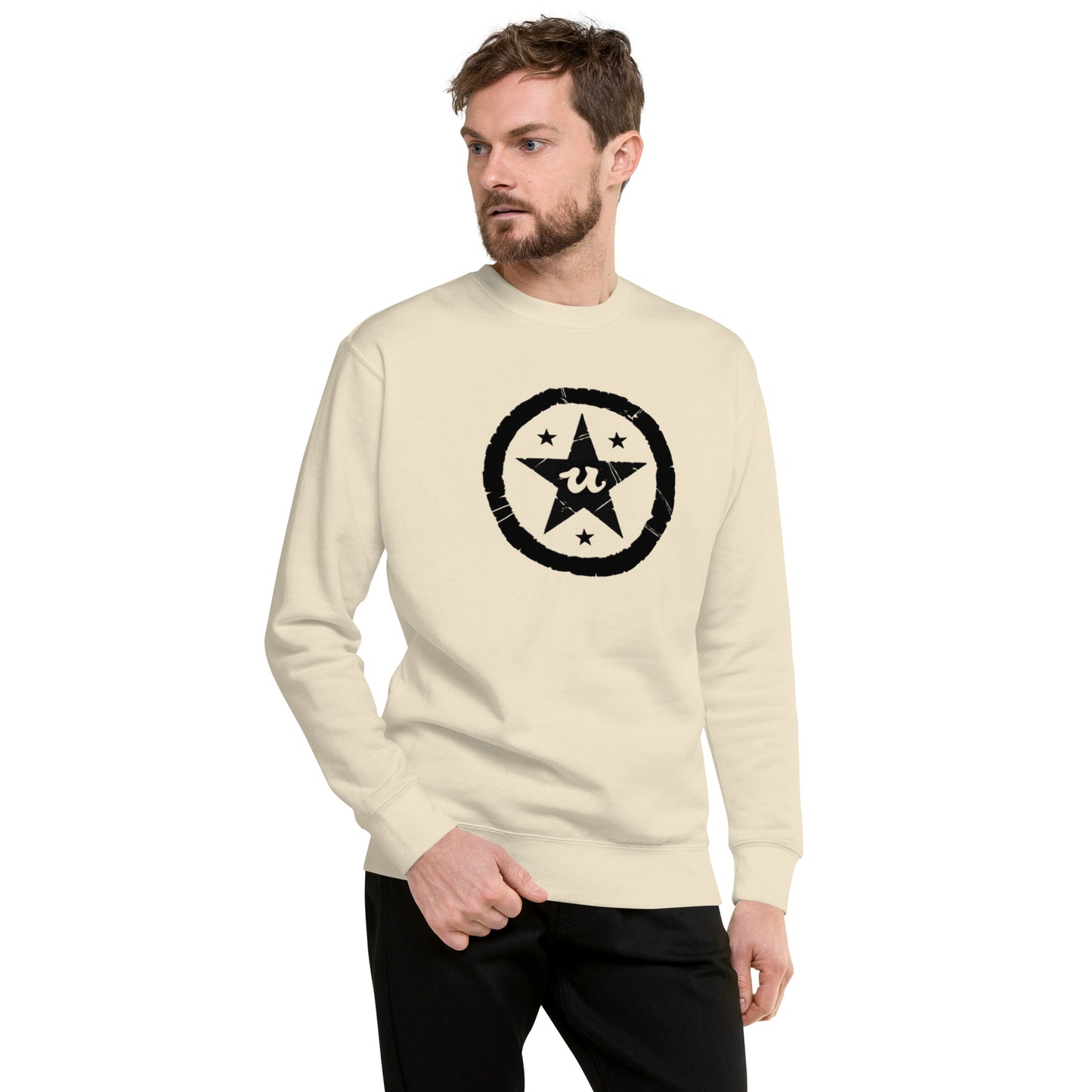 URCHIN Clothes 'U STAR' Black Logo. Premium Cotton Sweatshirt. Choice of Colours. Unisex.