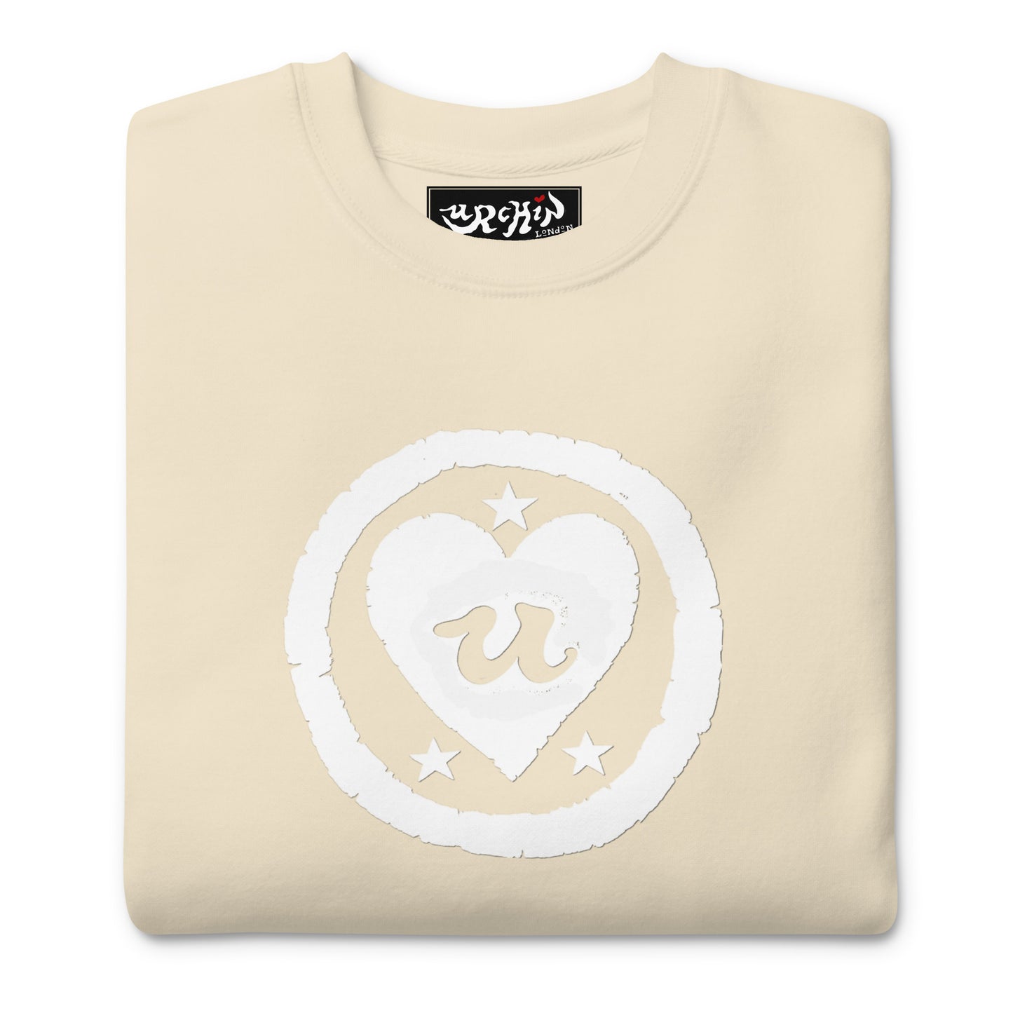 URCHIN 'LOVE U' White Logo. Premium Cotton Sweatshirt. Choice of Colours. Unisex.