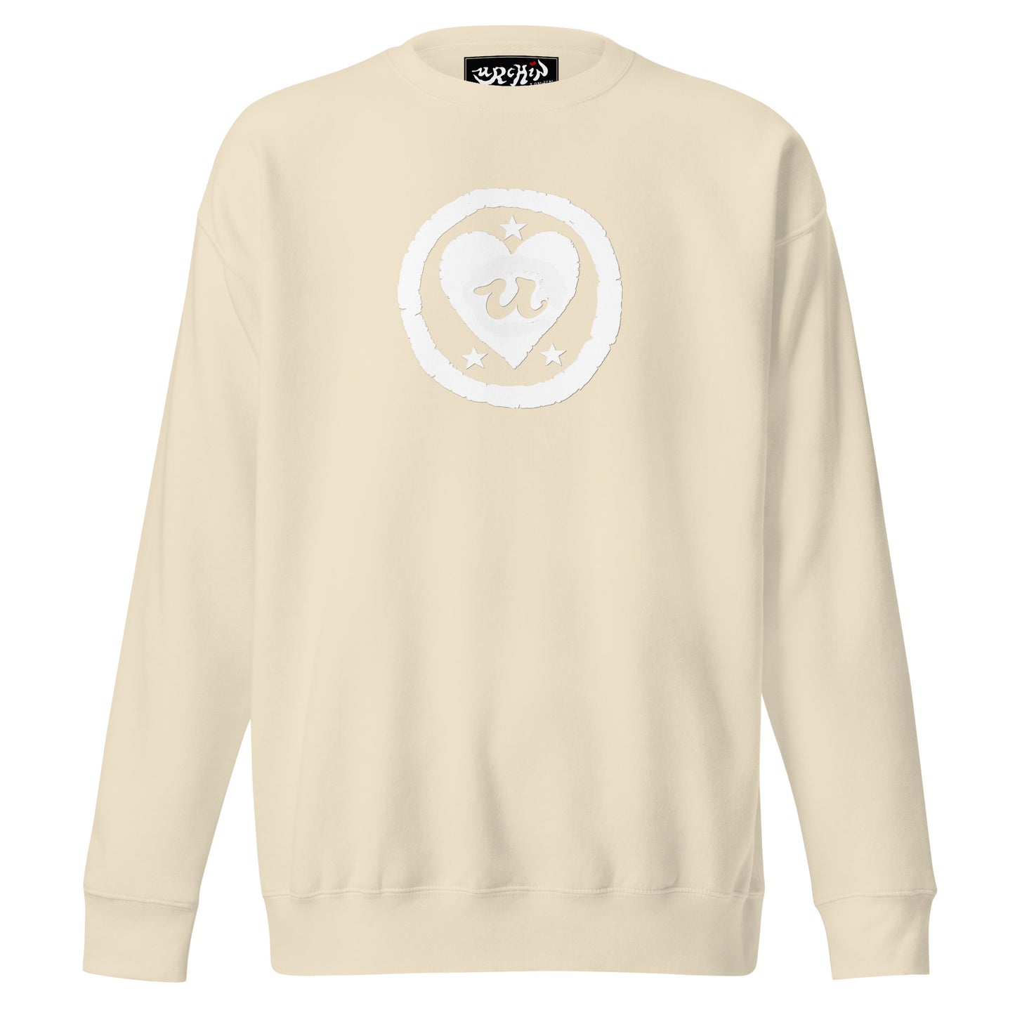 URCHIN 'LOVE U' White Logo. Premium Cotton Sweatshirt. Choice of Colours. Unisex.