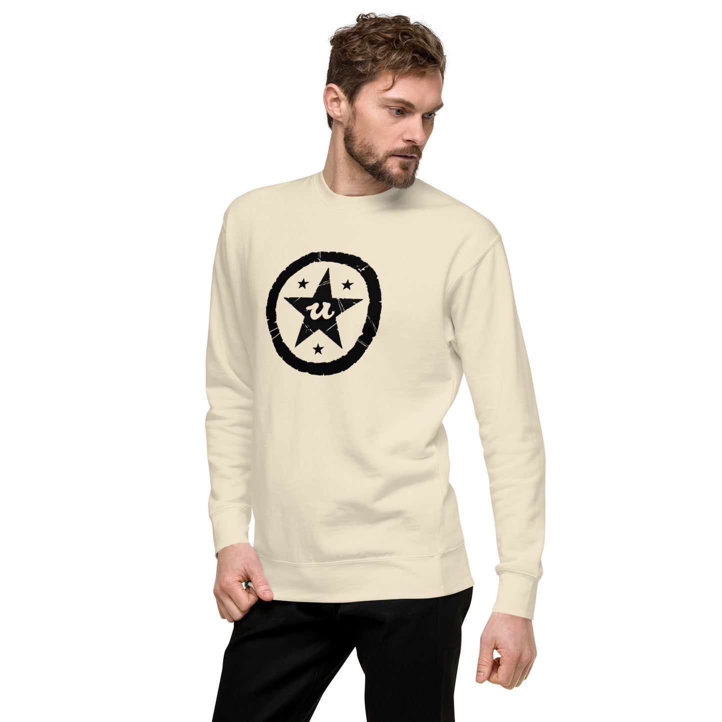 URCHIN Clothes 'U STAR' Black Logo. Premium Cotton Sweatshirt. Choice of Colours. Unisex.