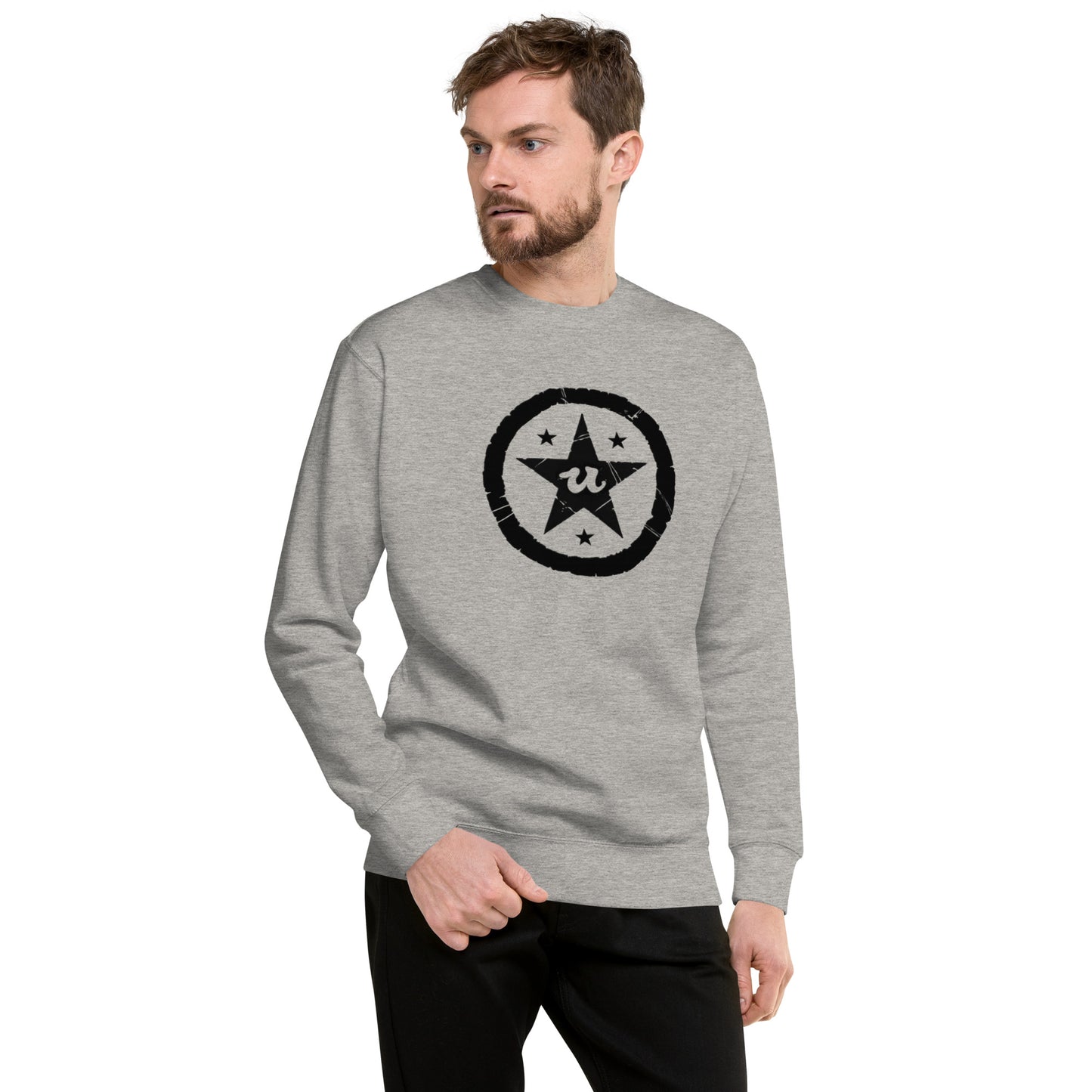 URCHIN Clothes 'U STAR' Black Logo. Premium Cotton Sweatshirt. Choice of Colours. Unisex.