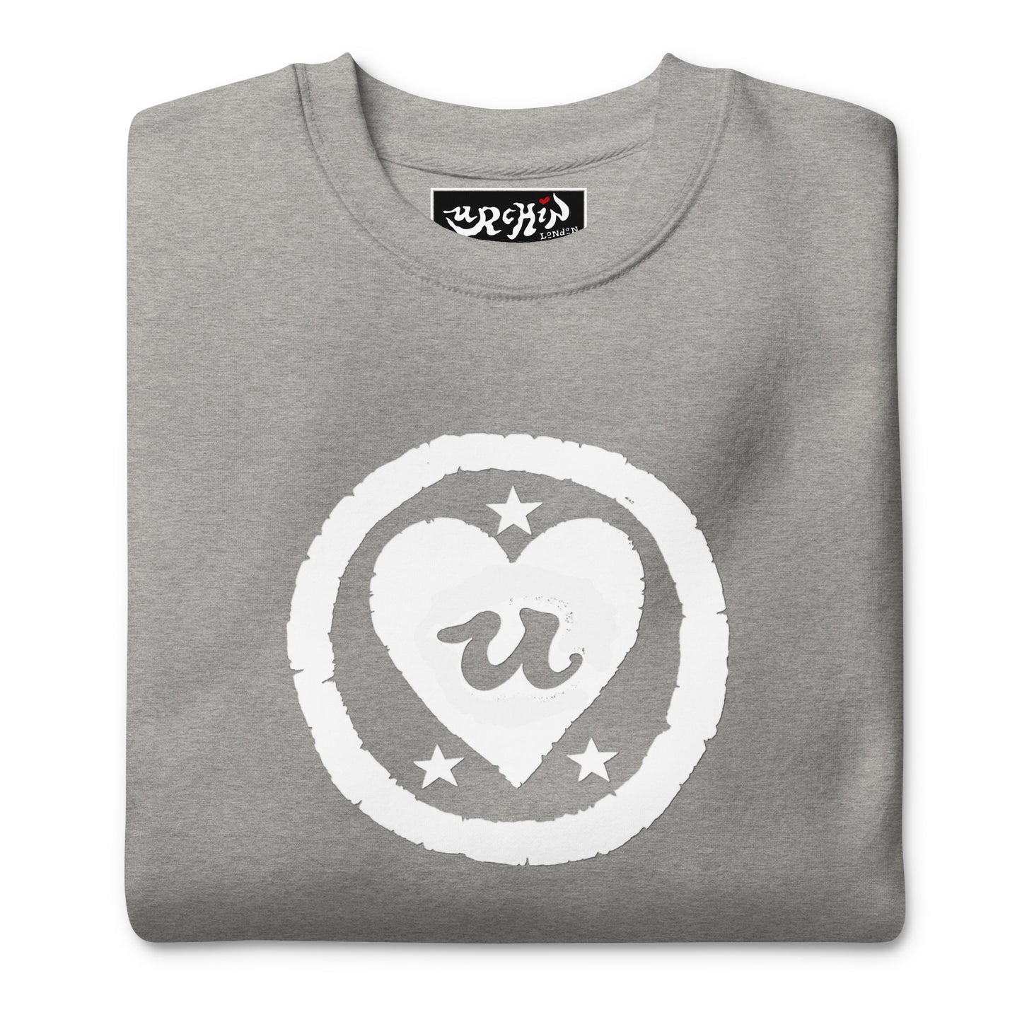 URCHIN 'LOVE U' White Logo. Premium Cotton Sweatshirt. Choice of Colours. Unisex.