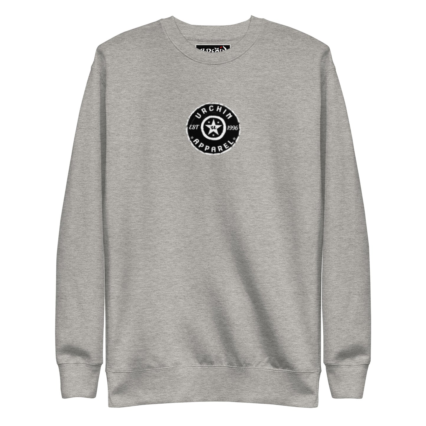 URCHIN Clothes - 'Urchin Apparel U Star' B & W Logo. Choice of Light Colours. Unisex Premium Sweatshirt
