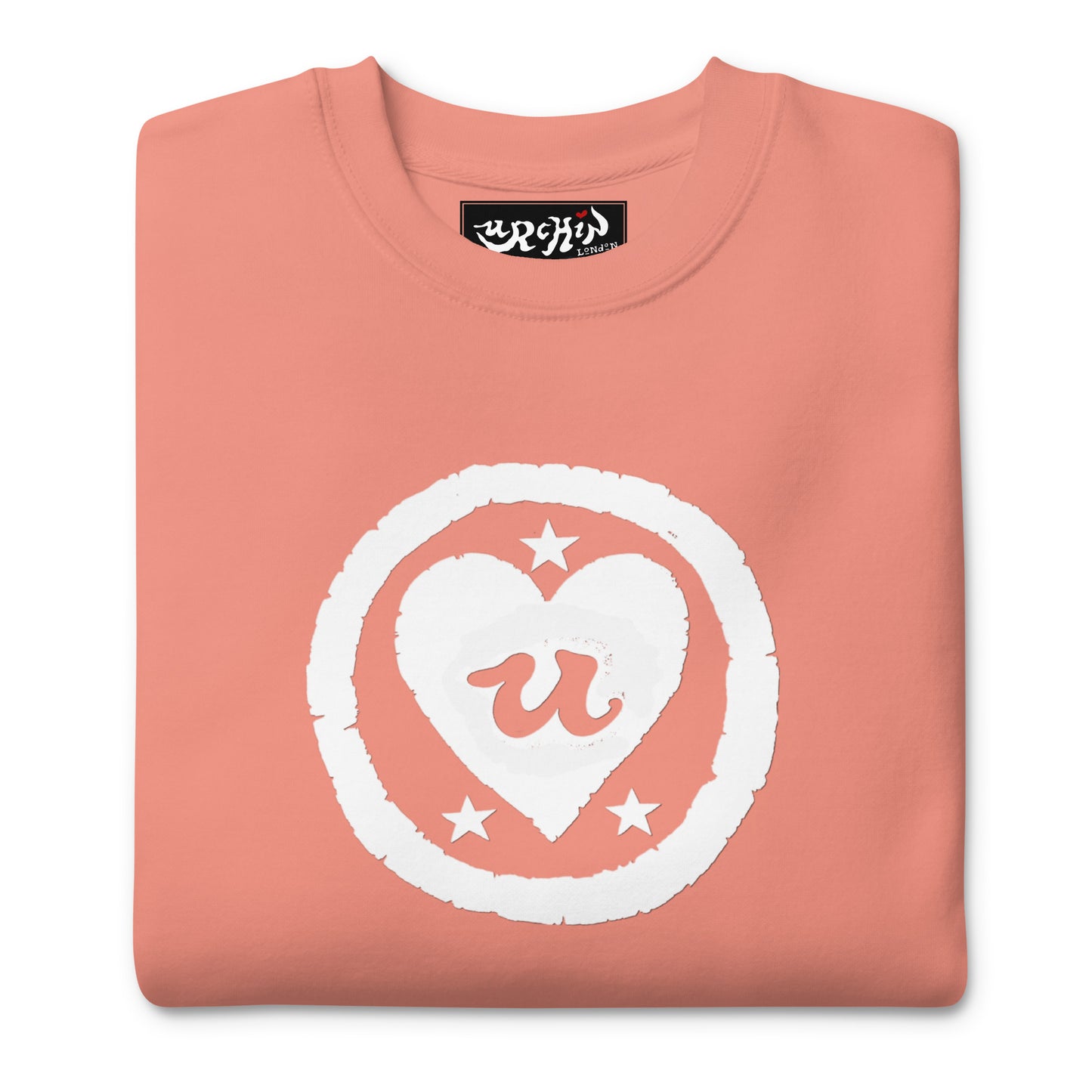 URCHIN 'LOVE U' White Logo. Premium Cotton Sweatshirt. Choice of Colours. Unisex.