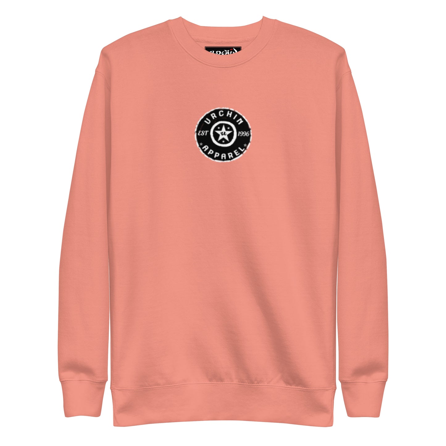 URCHIN Clothes - 'Urchin Apparel U Star' B & W Logo. Choice of Light Colours. Unisex Premium Sweatshirt