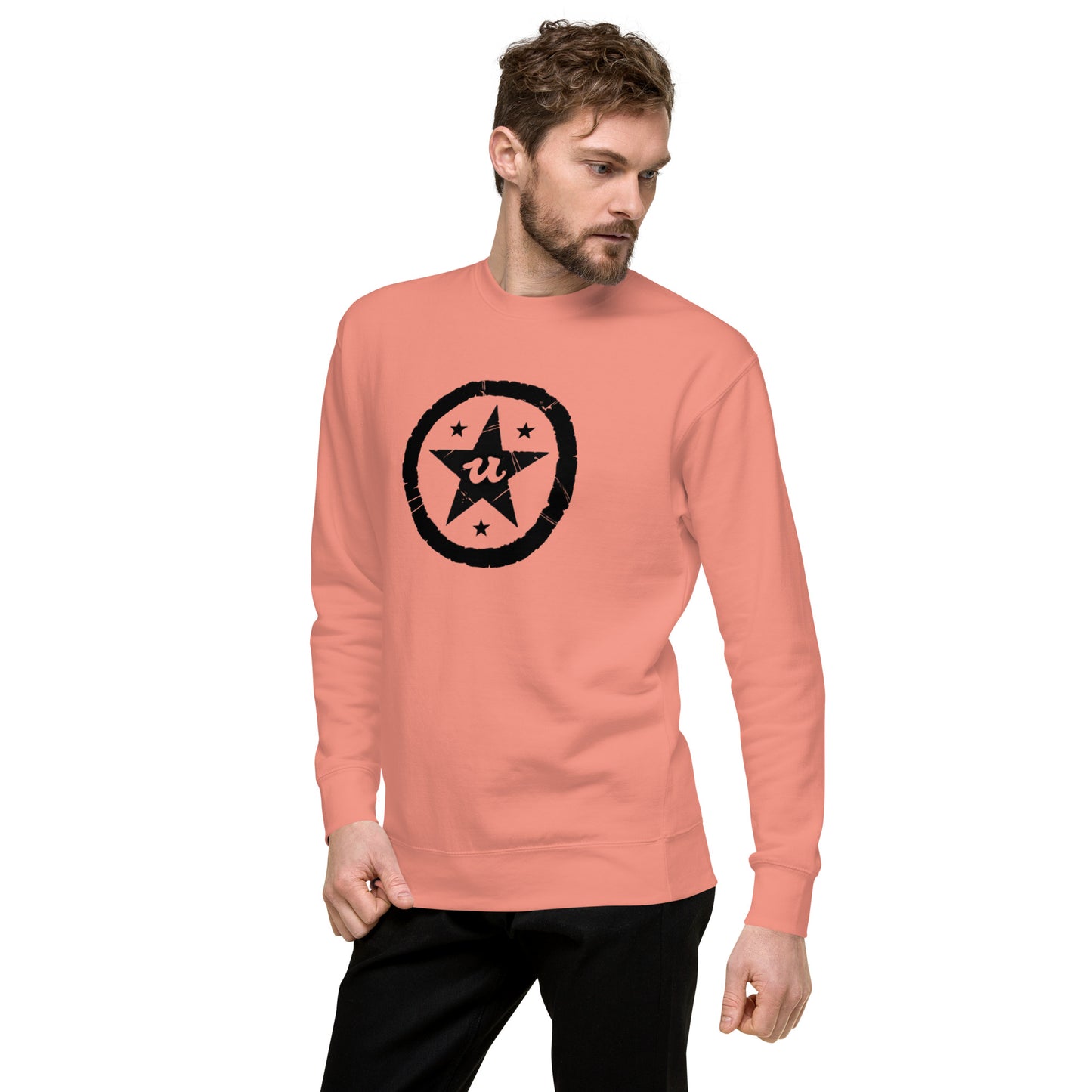 URCHIN Clothes 'U STAR' Black Logo. Premium Cotton Sweatshirt. Choice of Colours. Unisex.