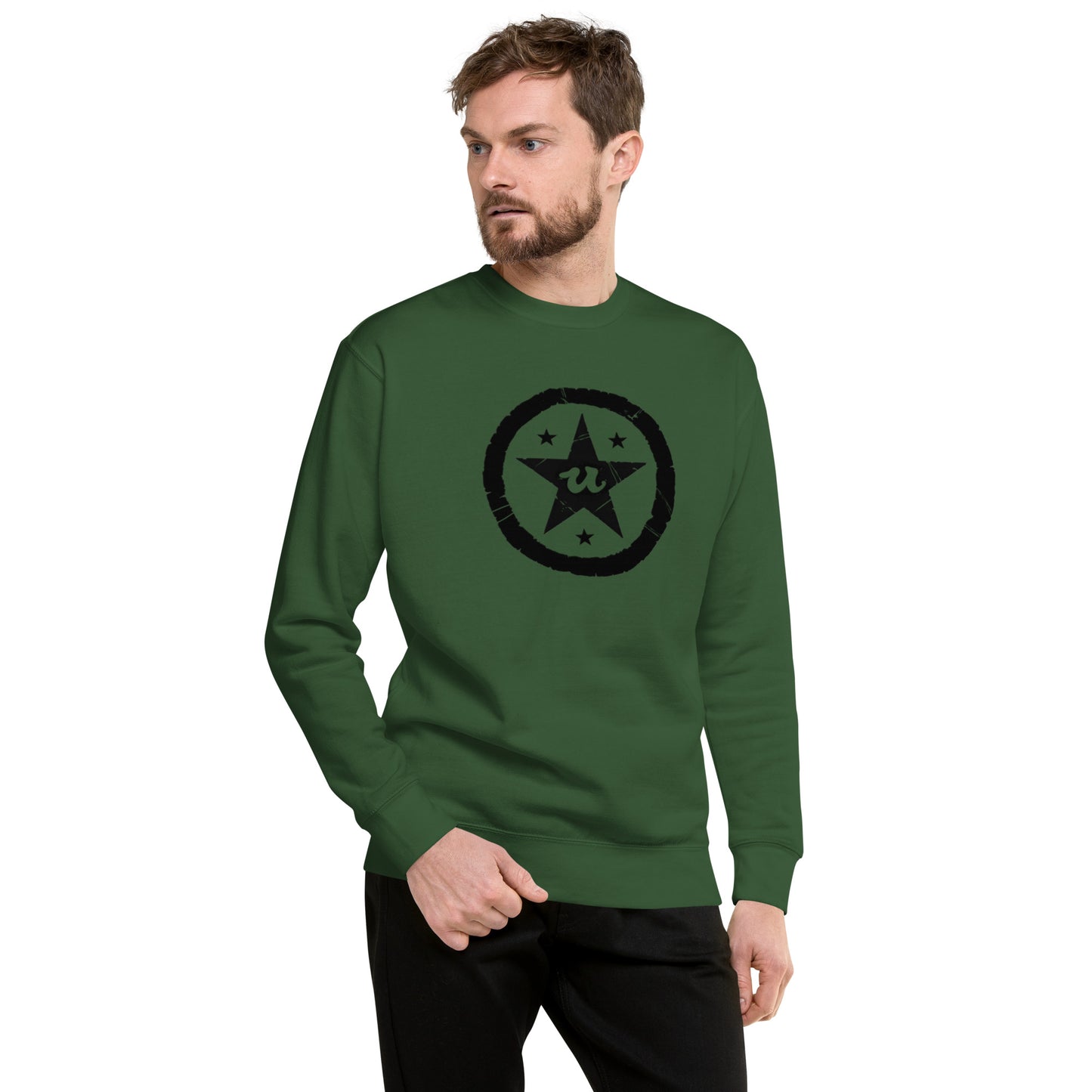 URCHIN Clothes 'U STAR' Black Logo. Premium Cotton Sweatshirt. Choice of Colours. Unisex.