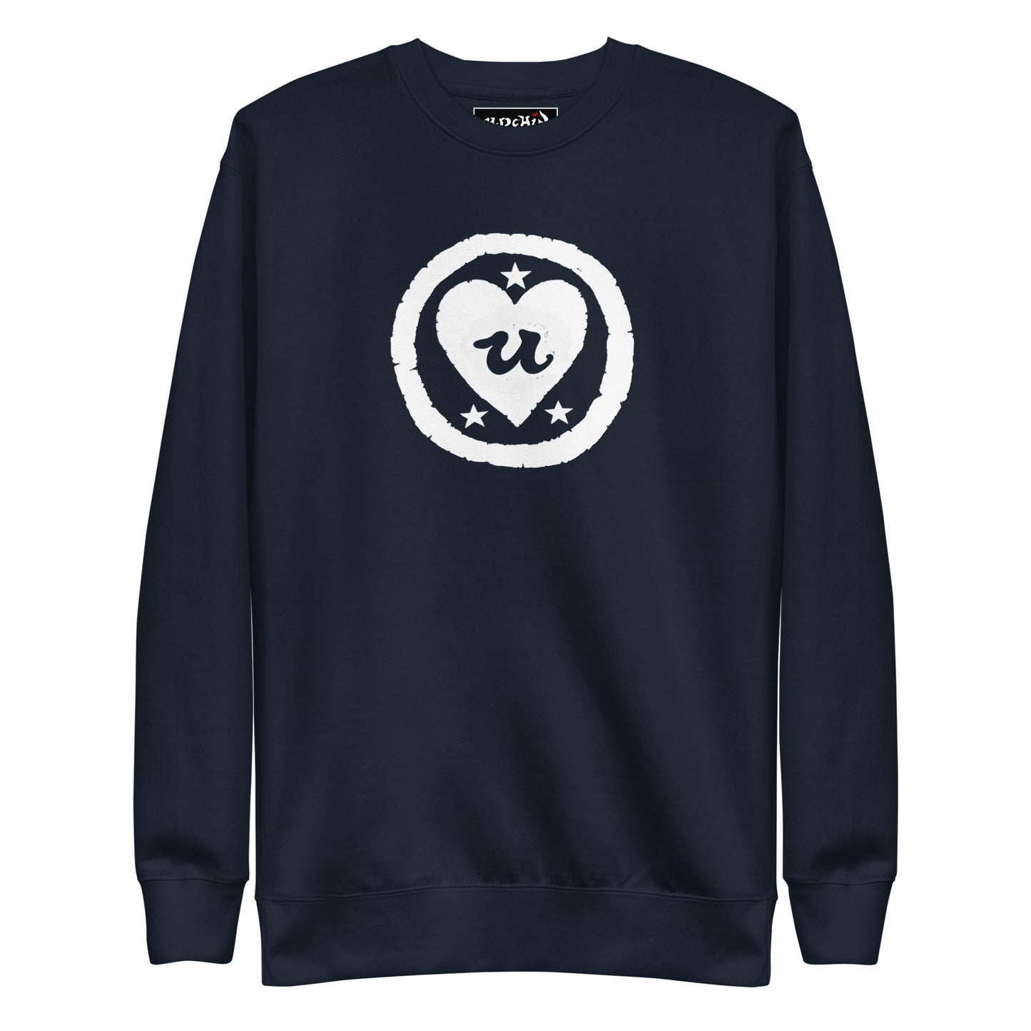 URCHIN 'LOVE U' White Logo. Premium Cotton Sweatshirt. Choice of Colours. Unisex.