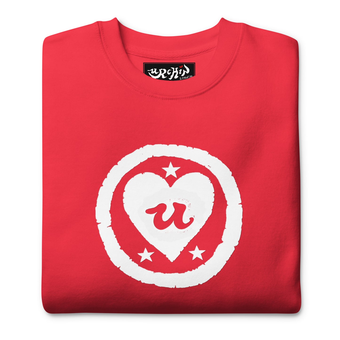 URCHIN 'LOVE U' White Logo. Premium Cotton Sweatshirt. Choice of Colours. Unisex.