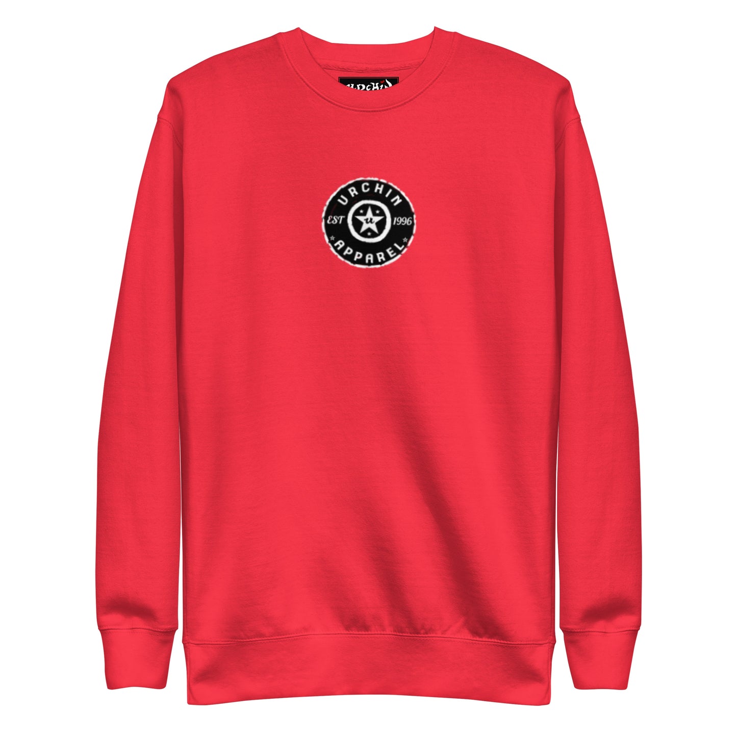 URCHIN Clothes - 'Urchin Apparel U Star' B & W Logo. Choice of Light Colours. Unisex Premium Sweatshirt