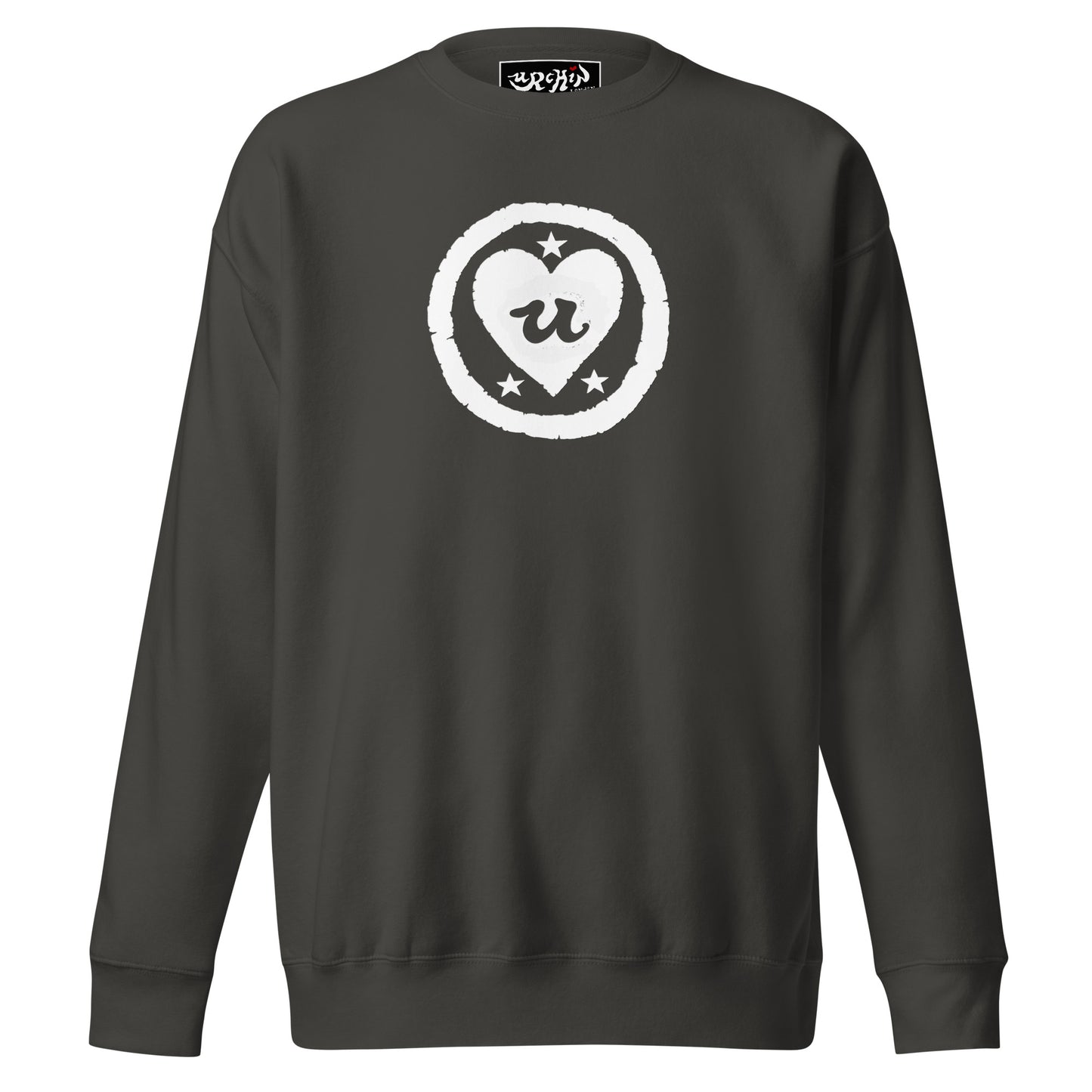 URCHIN 'LOVE U' White Logo. Premium Cotton Sweatshirt. Choice of Colours. Unisex.