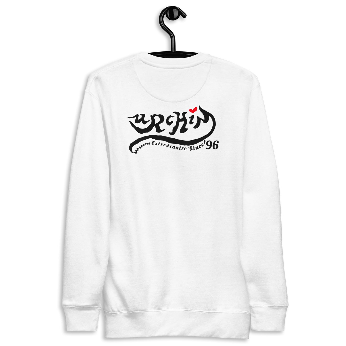 URCHIN Clothes - 'Urchin Apparel U Star' B & W Logo. Choice of Light Colours. Unisex Premium Sweatshirt