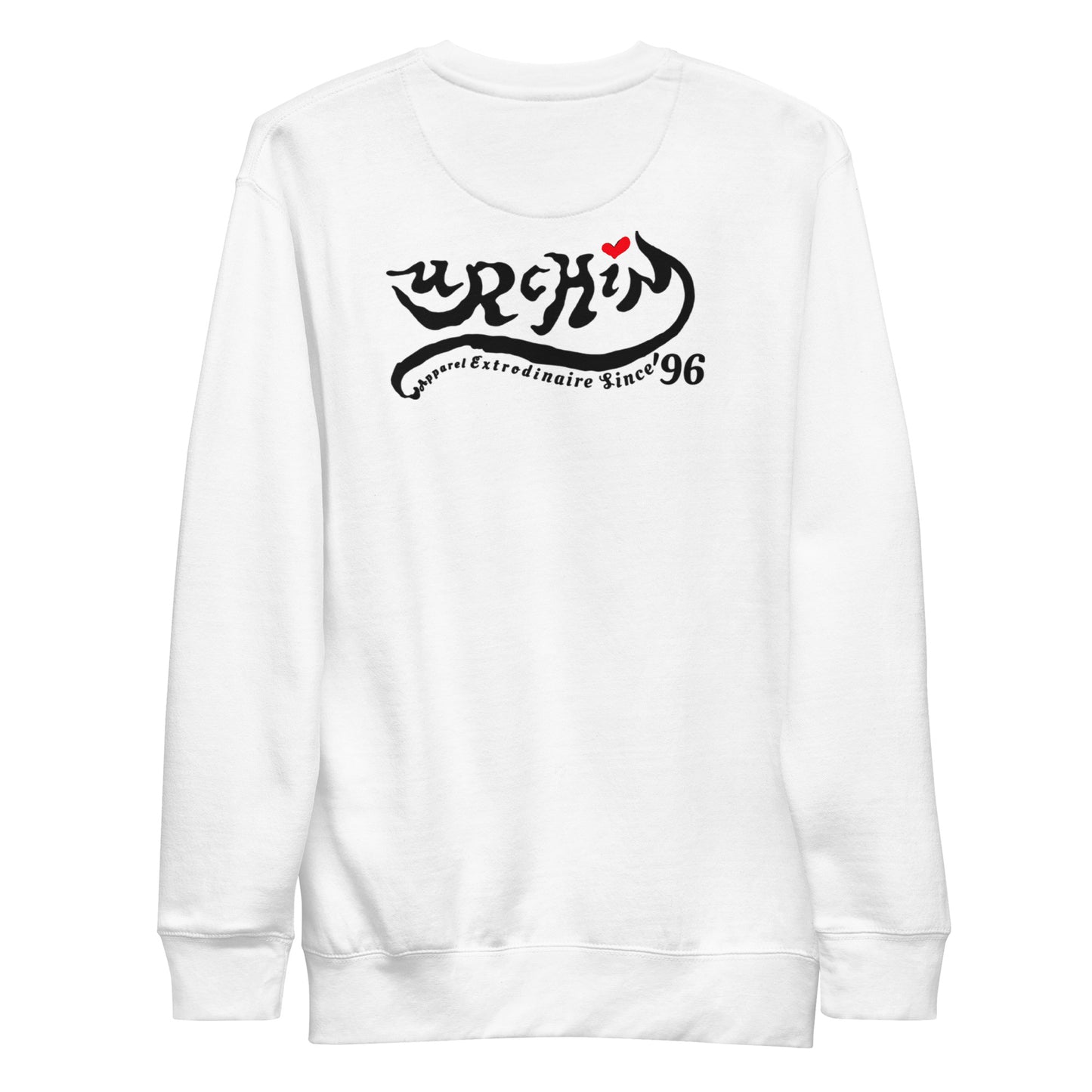 URCHIN Clothes - 'Urchin Apparel U Star' B & W Logo. Choice of Light Colours. Unisex Premium Sweatshirt