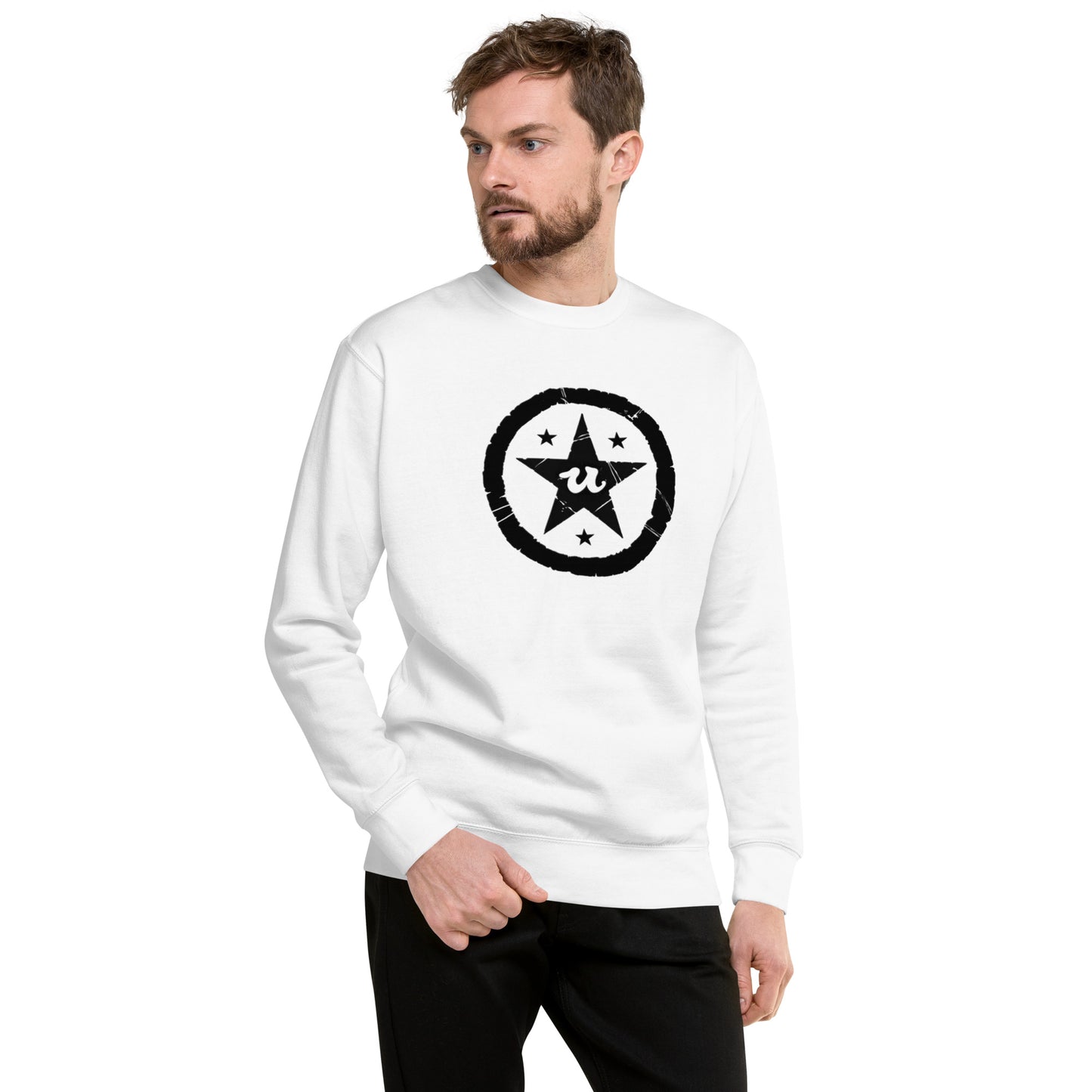 URCHIN Clothes 'U STAR' Black Logo. Premium Cotton Sweatshirt. Choice of Colours. Unisex.