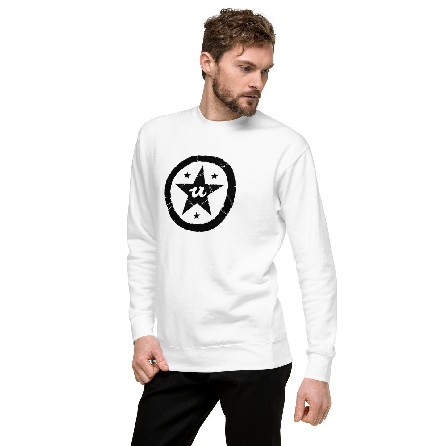 URCHIN Clothes 'U STAR' Black Logo. Premium Cotton Sweatshirt. Choice of Colours. Unisex.