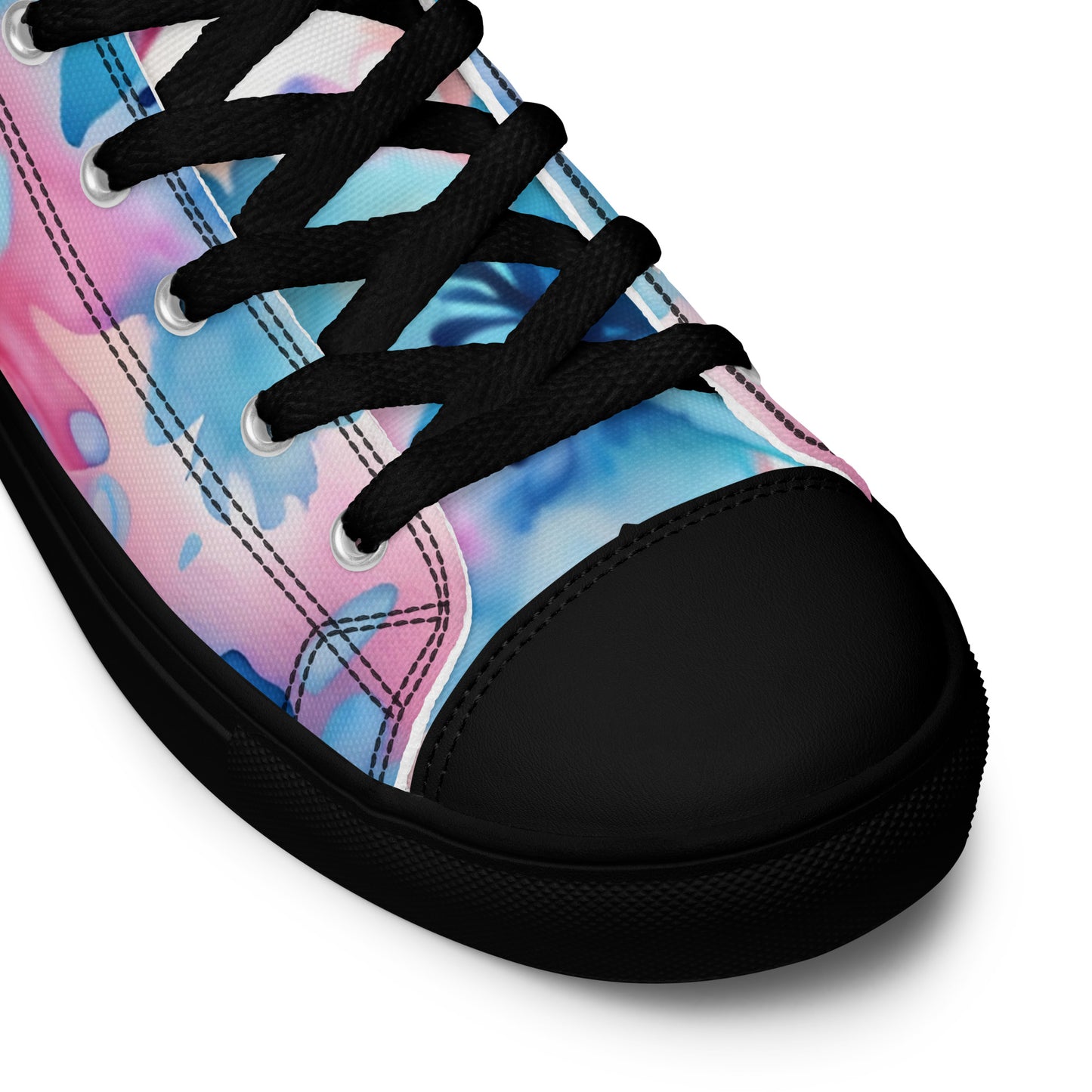 URCHIN Footwear 'U FLOWER'. Womens high tops. Black or White Detailing Option. Choice of Sizes.