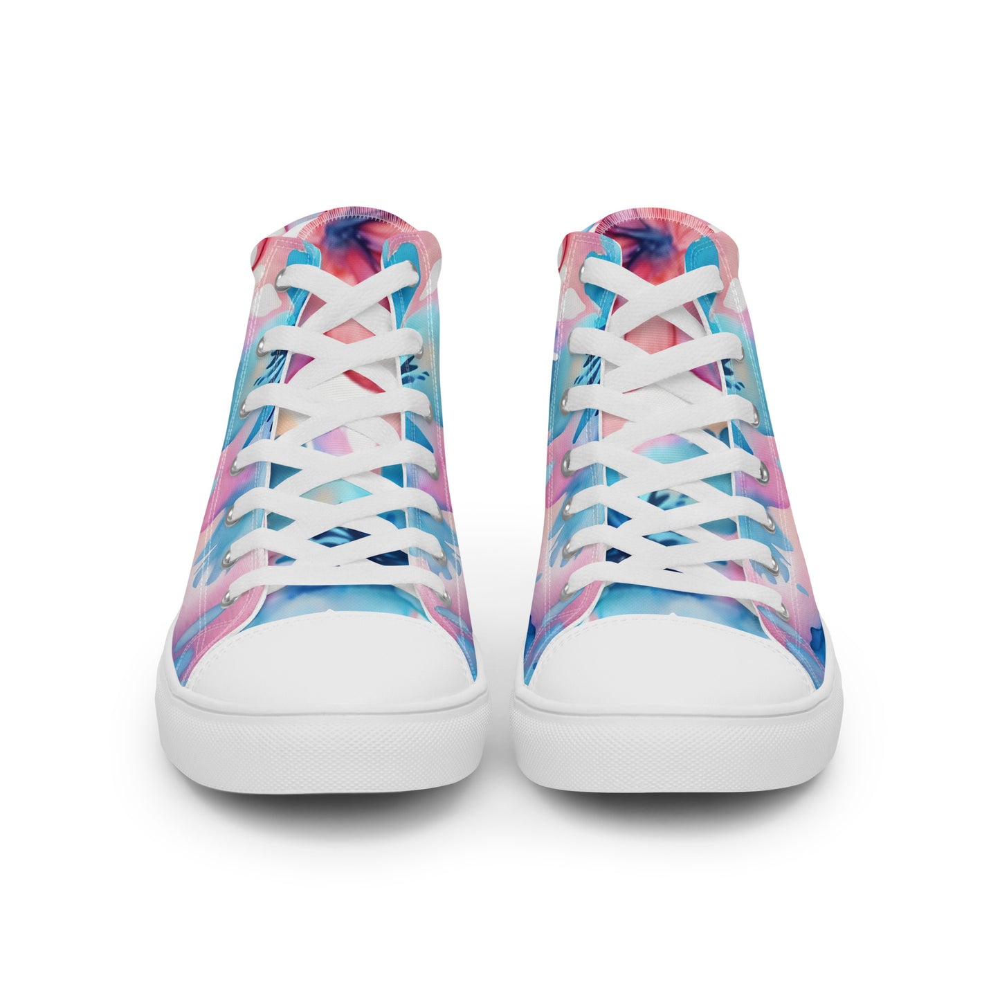 URCHIN Footwear 'U FLOWER'. Womens high tops. Black or White Detailing Option. Choice of Sizes.
