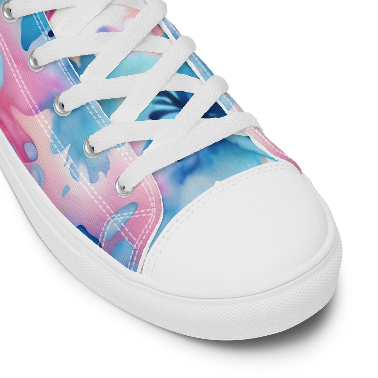 URCHIN Footwear 'U FLOWER'. Womens high tops. Black or White Detailing Option. Choice of Sizes.