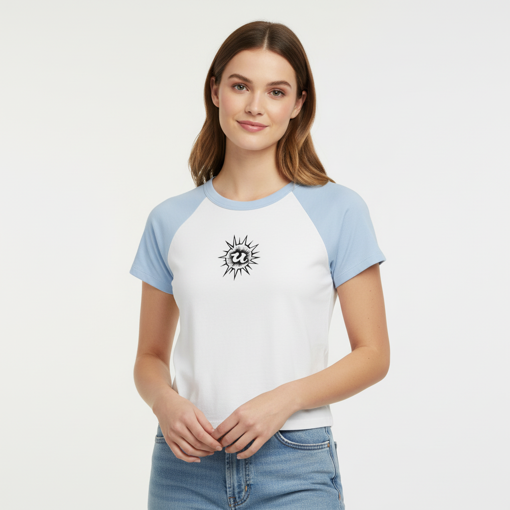 Women’s micro rib raglan baby tee