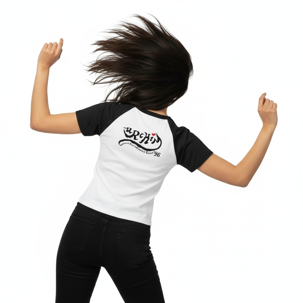 Women’s micro rib raglan baby tee