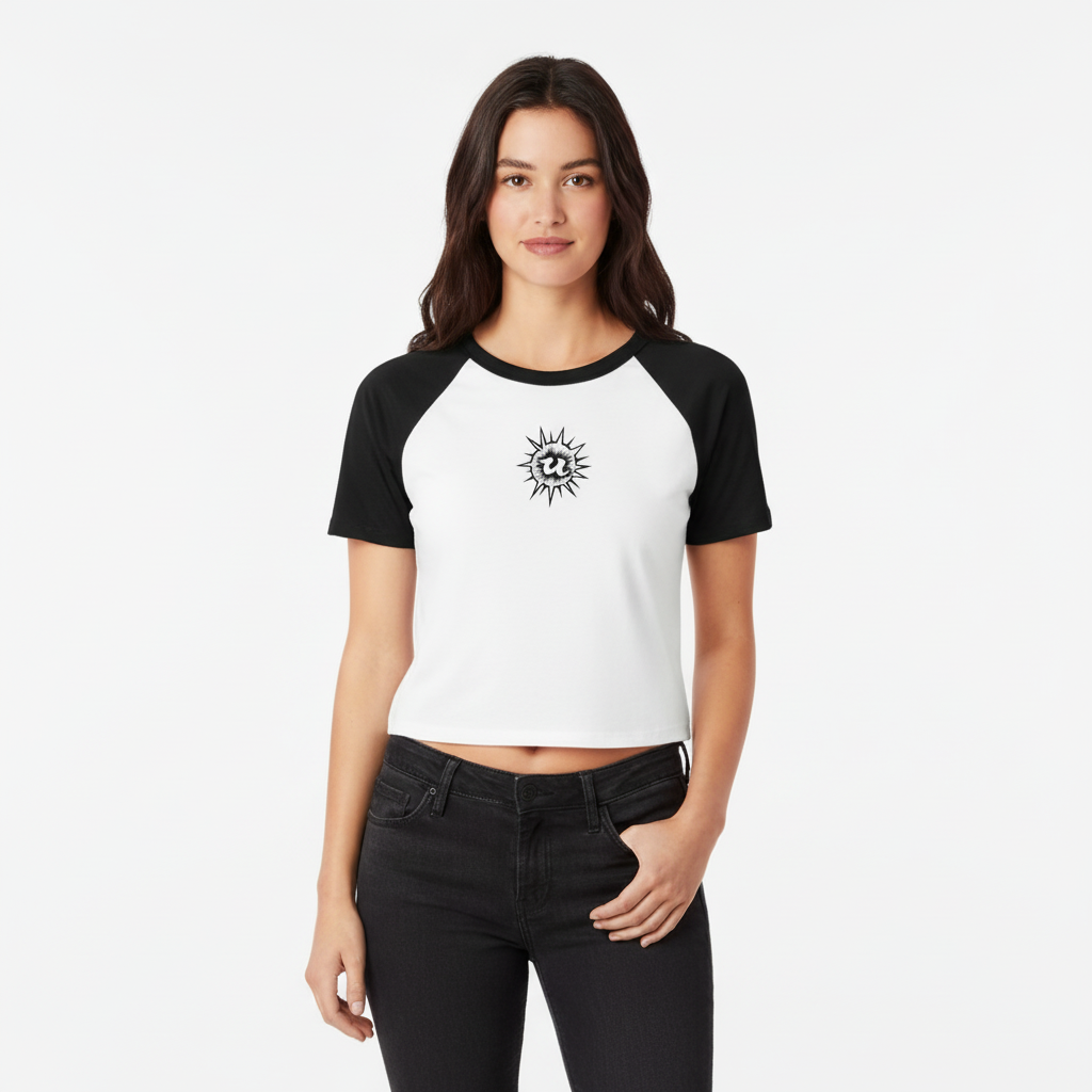 Women’s micro rib raglan baby tee
