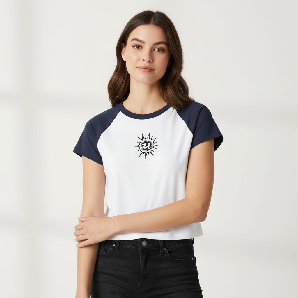 Women’s micro rib raglan baby tee